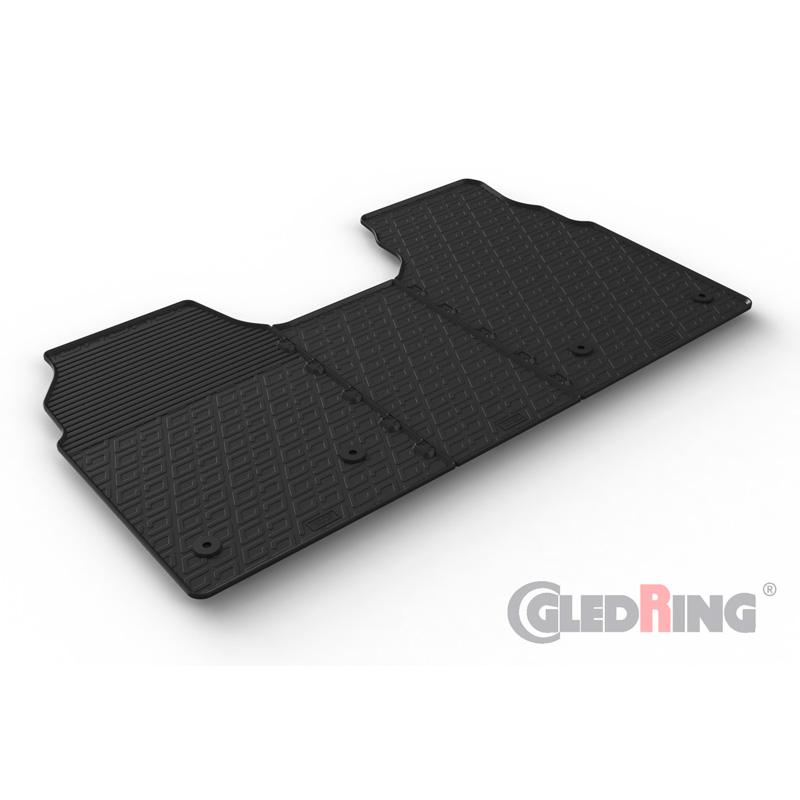 Gledring Rubbermatten  Ford Tourneo Custom 2023- (Handgeschakeld, stoel/stoel) (G profiel 3-delig + montageclips)