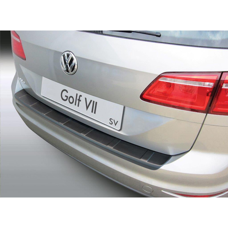 ABS Achterbumper beschermlijst  Volkswagen Golf VII Sportsvan 2014-2020 'Ribbed' Zwart