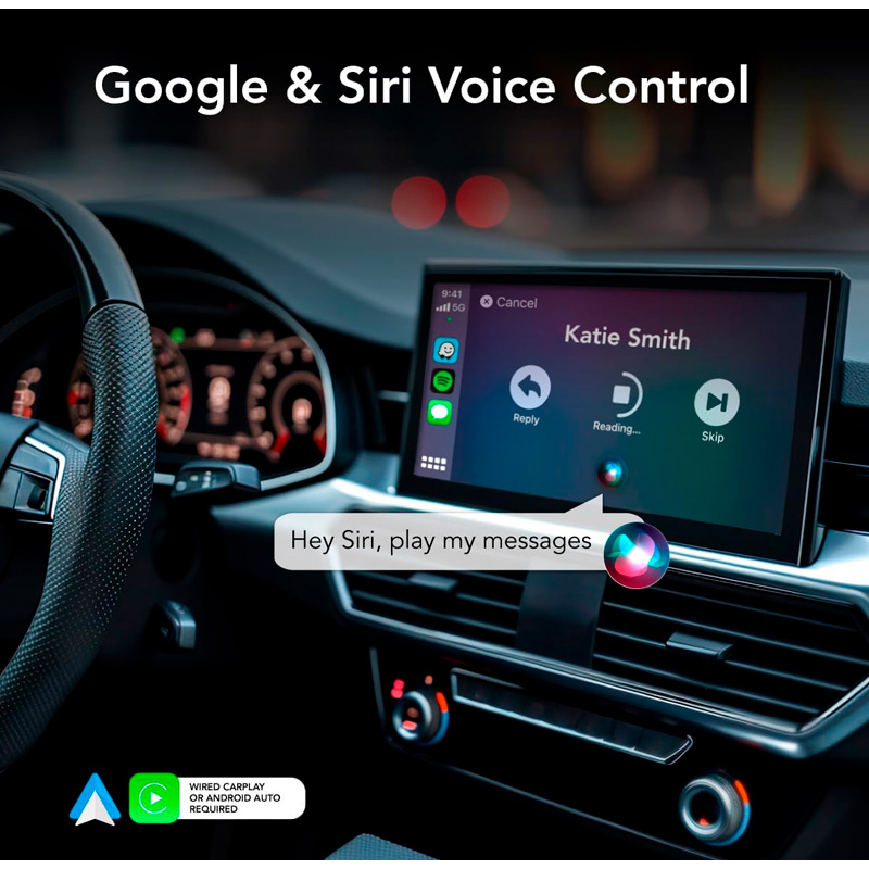 AutoSky WUA-8 Draadloze CarPlay en Android Auto Adapter – USB Dongle - Sapphire Edition