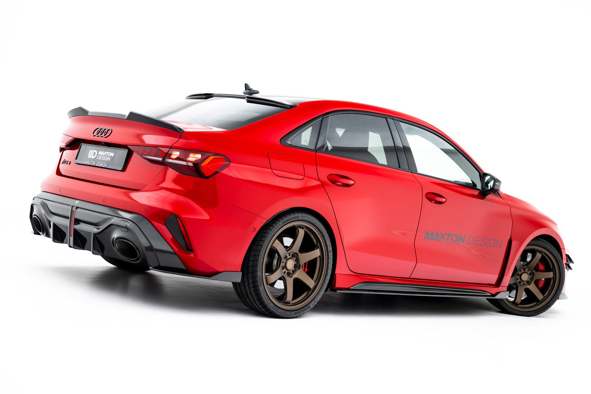 Set of Prepreg Carbon Fiber Zijskirts Audi RS3 Sedan 8Y Facelift – Maxton Design