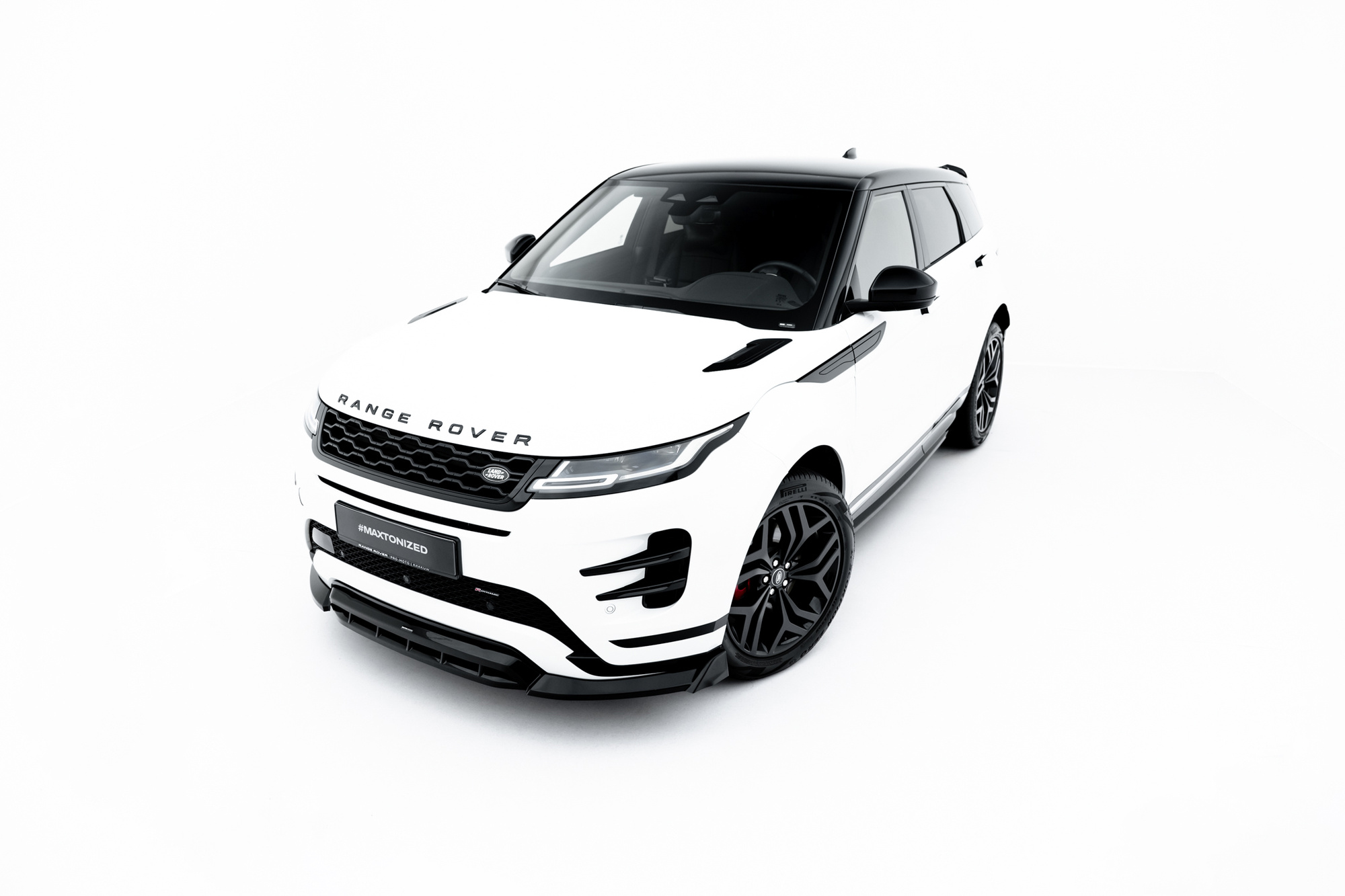 Voorspoiler Land Rover Range Rover Evoque Dynamic Mk2 (2018–2023) Glans Zwart