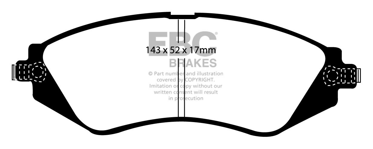 EBC Brakes CHEVROLET Nubira 1.6 2005-2008 Remblokken voorzijde g