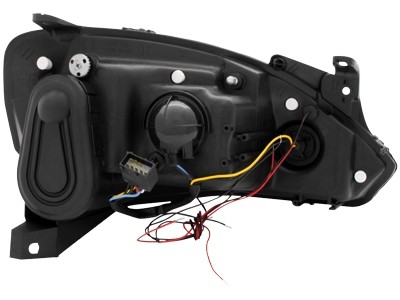 Koplampen Opel Corsa C Angel Eyes zwart