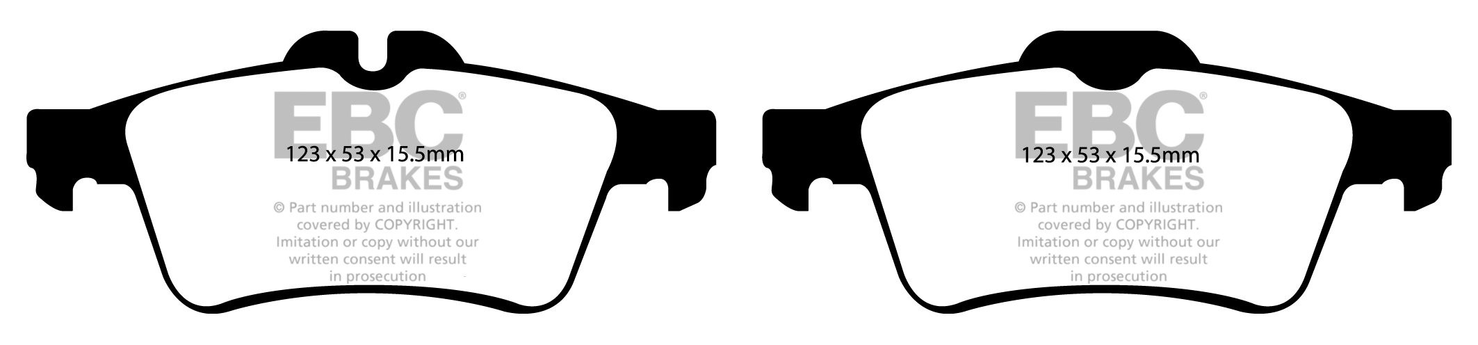 EBC Brakes SAAB 9-mrt 2.2 TD 2004-2005 Remblokken achterzijde gr