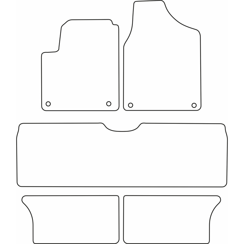 Automatten Velours  Volkswagen Sharan 2006-2011 (alleen voor)