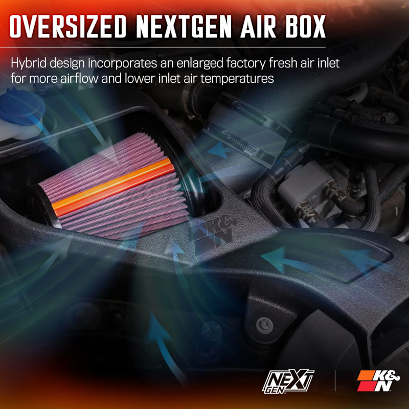 K&N NextGen Cold Air intake  Ford Ranger Raptor 3.0L V6 2024- (50-2628)