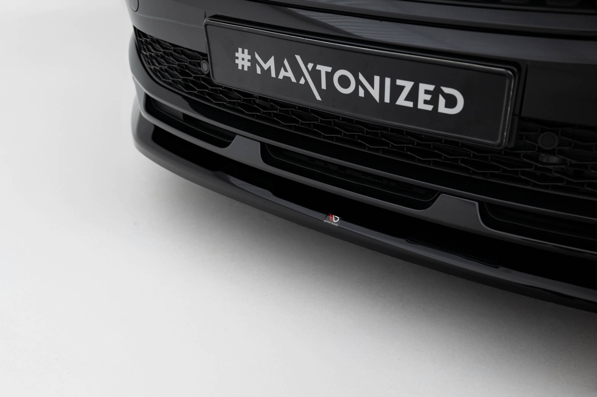 Voorspoiler V.1 Skoda Kamiq Monte Carlo MK1 Facelift Maxton Glanzend zwart