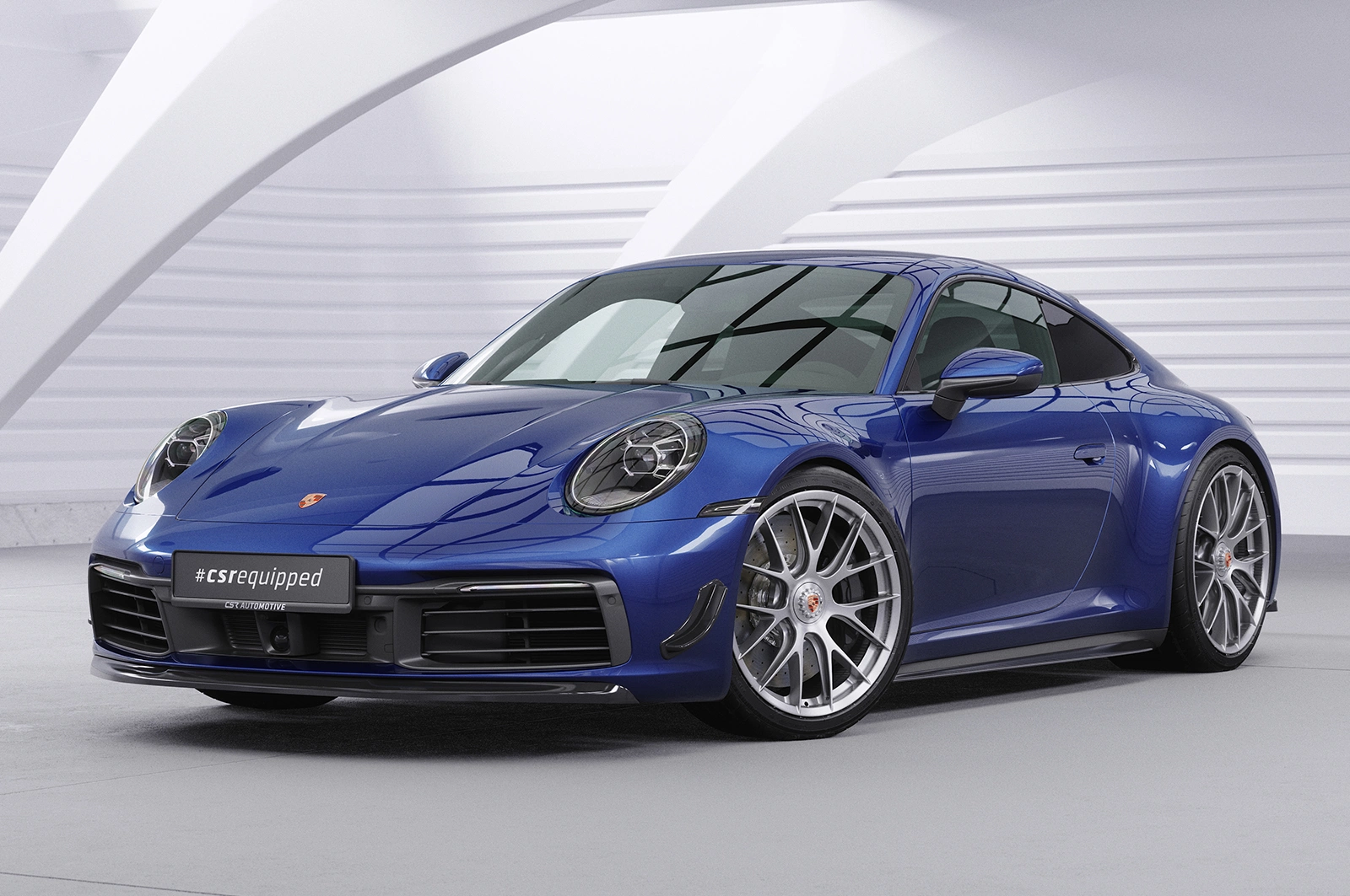 Voorspoiler Porsche 911/992 glans zwart – 2019–05/2024
