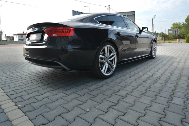 Zijskirts Diffusers Audi S5 / A5 / A5 S-Line 8T / 8T FL Sportback Glanzend Zwart