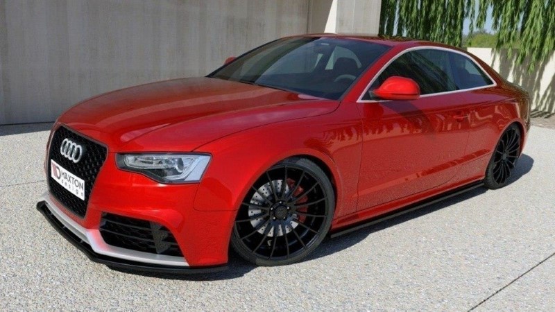 Zijskirts Diffusers Audi RS5 8T /  8T FL Glanzend Zwart