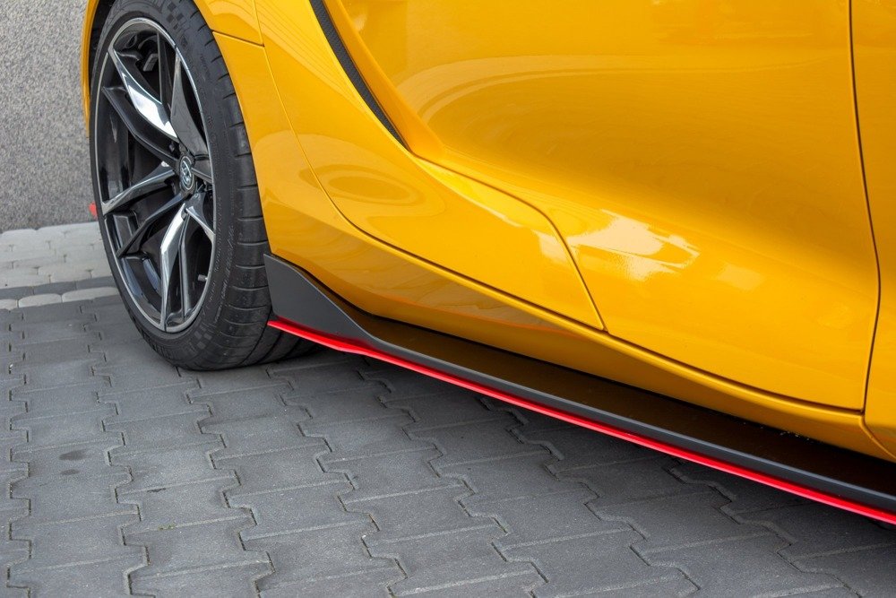 Zijskirts V.2 Toyota Supra MK5 Maxton Glans Rood