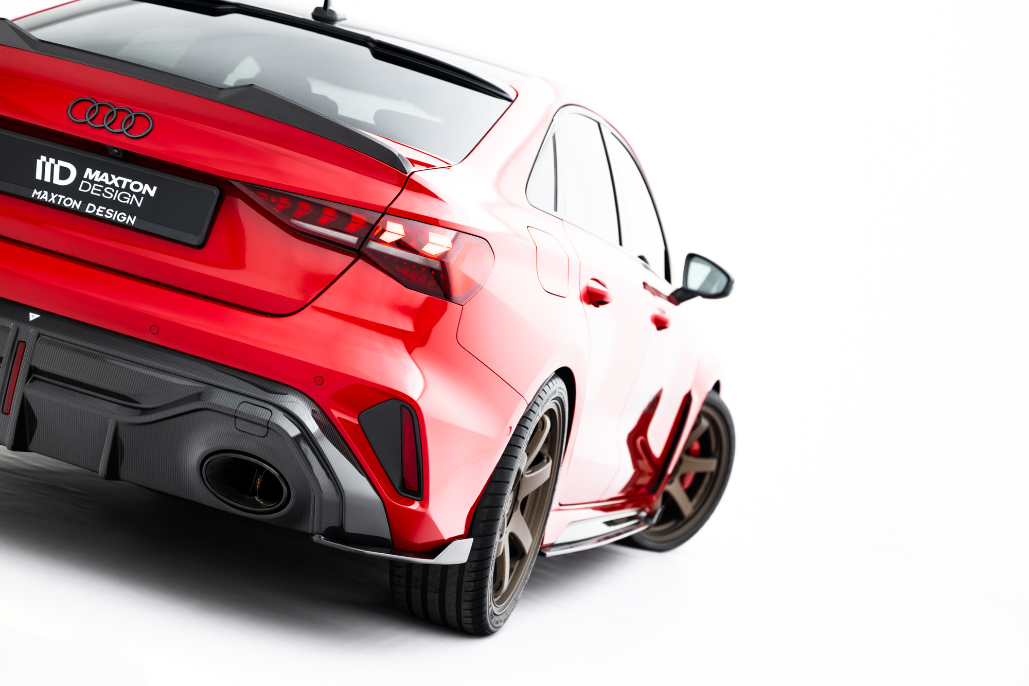 Prepreg Carbon Fiber Rear Side Splitters Audi RS3 Sedan 8Y Facelift