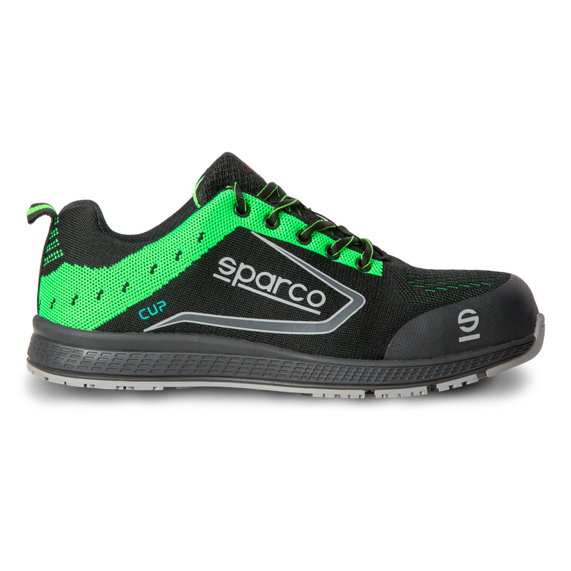 Sparco Lichtgewicht Werkschoenen Cup S1P Adelaide Zwart/Groen Maat 40
