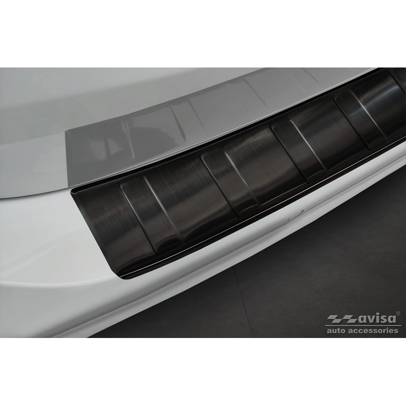 Zwart RVS Achterbumperprotector  BMW 3-Serie G21 Touring 2019-2022 'Ribs'