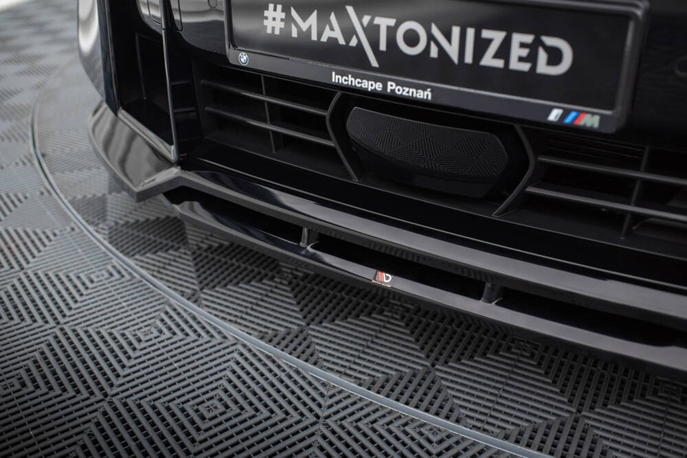 Voorspoiler BMW XM G09 Maxton Glans Zwart V.1