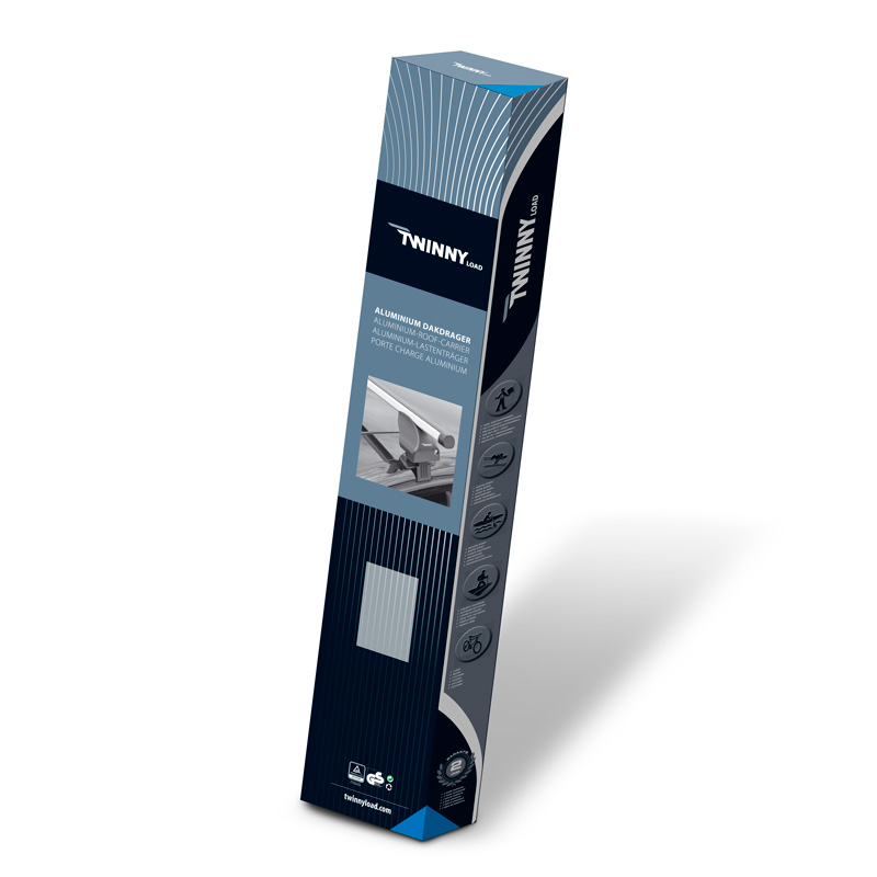 Dakdragerset Twinny Load Aluminium A21 semi pasvorm (voor auto's zonder dakreling)
