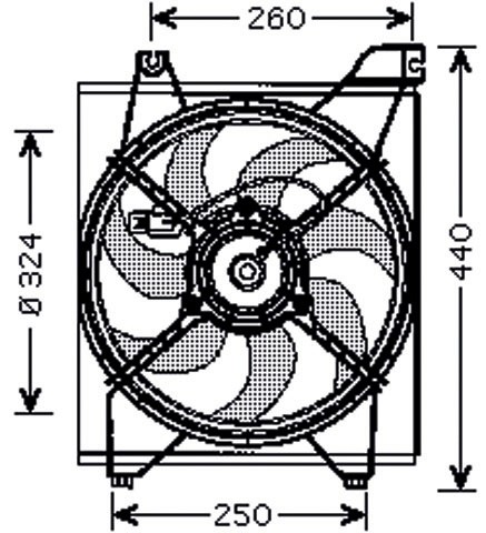 Radiator FAN RIO 05->> TYPE: DN2 +/-AC