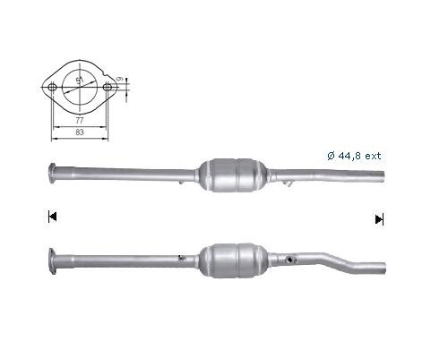 VW GOLF V 1.4i 16V FSI 1390 cc 66 Kw / 90 cv BLN Magnaflow CAT B