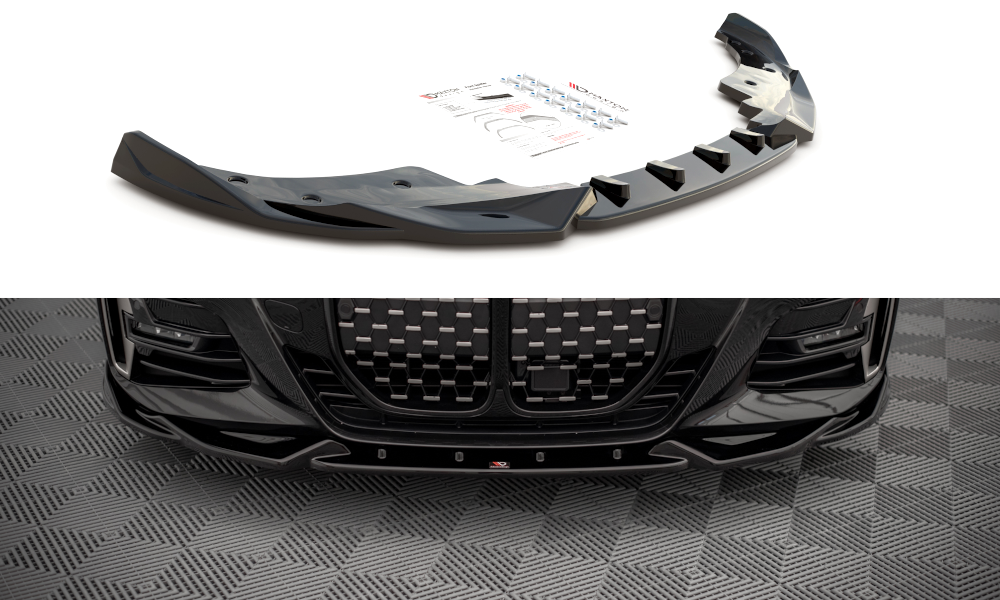 Voorspoiler V.2 BMW 4-Serie G22 M-Pakket Maxton Glans Zwart