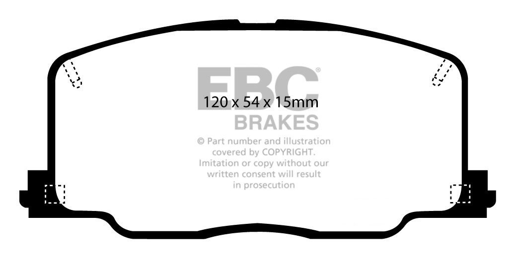 EBC Brakes TOYOTA Camry 2.0 Station (SV21R) 87-92 Remblokken voo