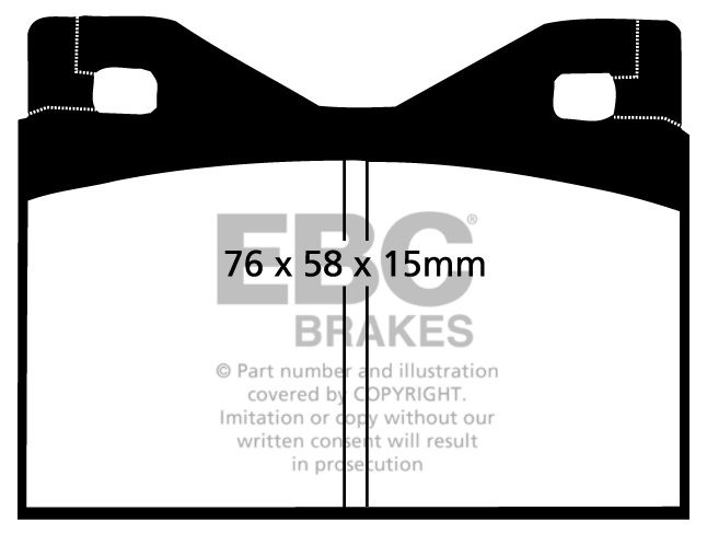 EBC Brakes AUDI 100 1.6 Auto 69-72 Remblokken voorzijde greenstu