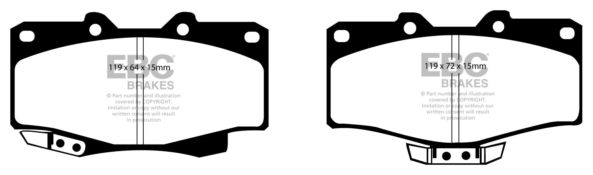 EBC Brakes VW BEDRIJFSWAGEN Taro 2.4 D 89-94 Remblokken voorzijd