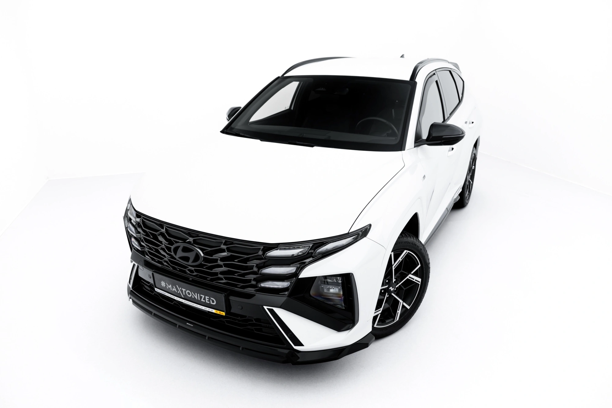 Voorspoiler Hyundai Tucson N-Line Mk4 Facelift Glans Zwart Maxton