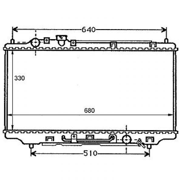 Radiator Mazda 323 TYPE:BA 95-98 325x670 1.3-1.8 3/4 DEUR.