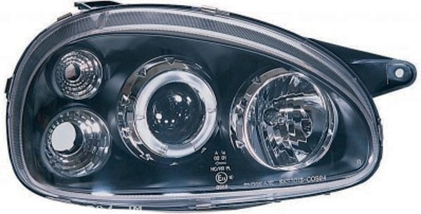 Koplampen Opel Corsa B 93-00 Zwart