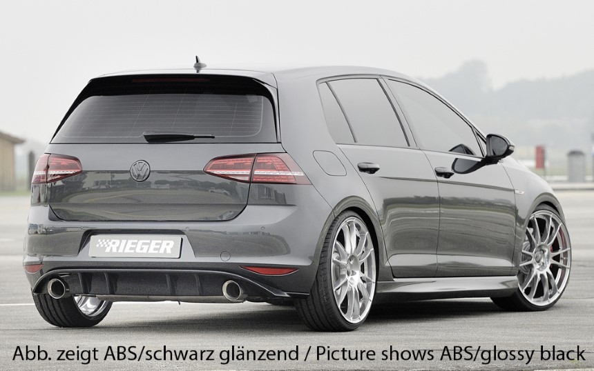 Diffuser VW Golf 7 GTI Clubsport Rieger sportuitlaat links + rechts