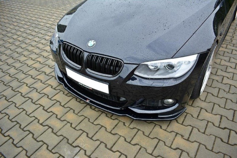 Voorspoiler BMW 3 E92 M-PACK FACELIFT V.2 Glanzend Zwart