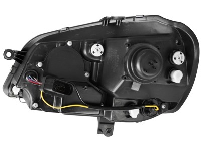 Koplampen VW Polo 9N3 05-09 DRL look Devil Eyes Zwart