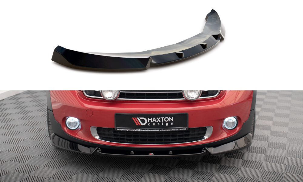 Voorspoiler Mini Cooper Countryman R60 FL 2014 - 2017 Maxton Glans Zwart
