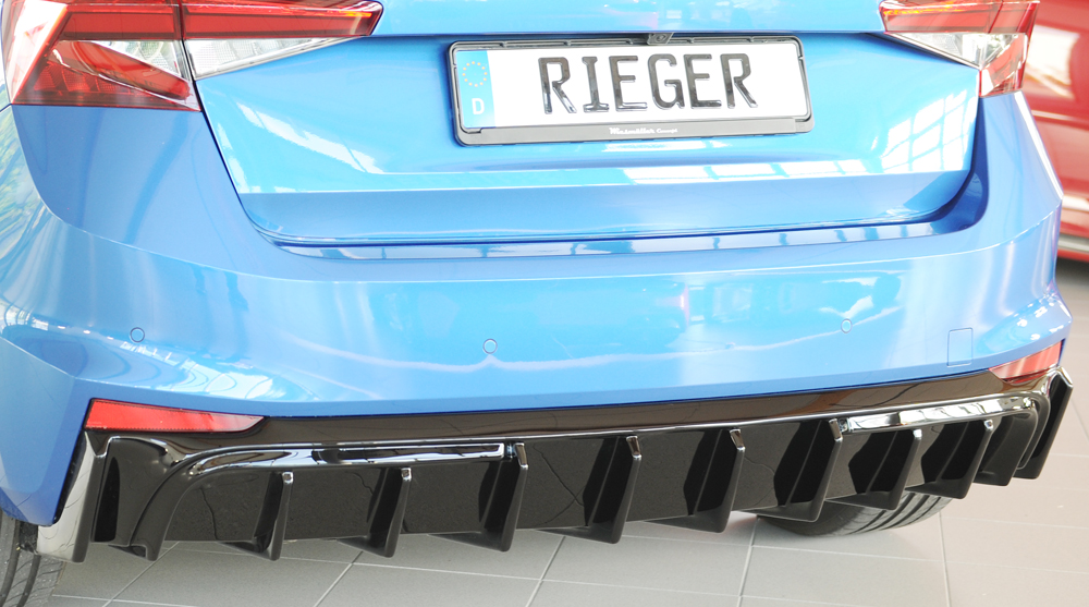 Achterdiffuser Škoda Fabia (PJ) Monte Carlo – 06/2021 – Glans Zwart