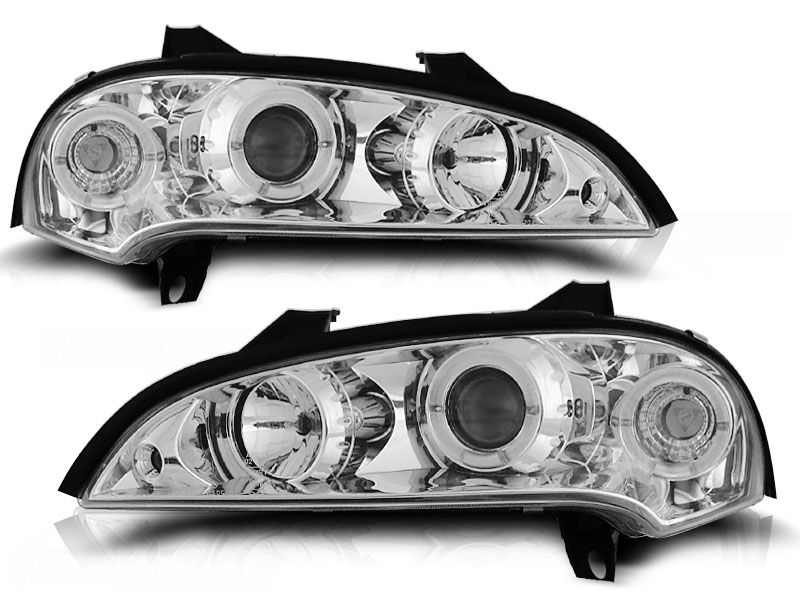 Koplampen Opel Tigra 94-00 Angel Ayes Chroom