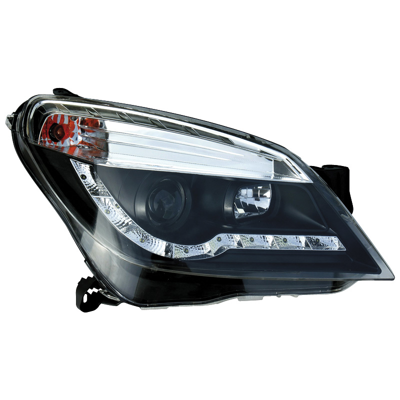 Set Koplampen in DRL-Look  Opel Astra H 2004-2009 - Zwart