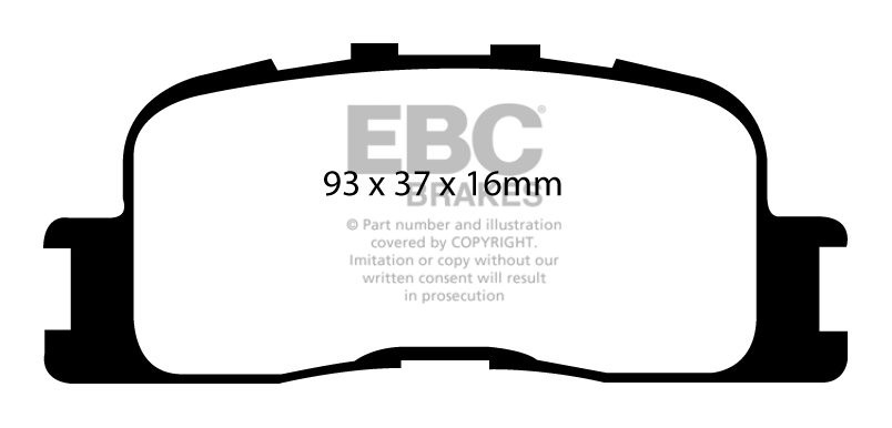 EBC Brakes TOYOTA Camry 3.0 (European) 2001-2004 Remblokken acht