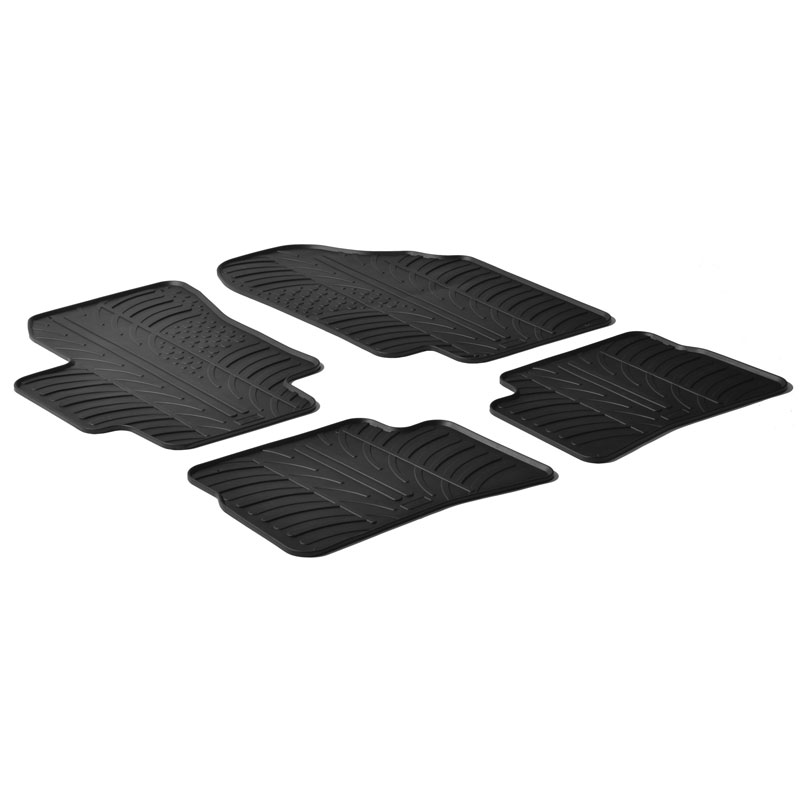 Rubbermatten  Hyundai Accent / Kia Rio 2005- (T profiel 4-delig)