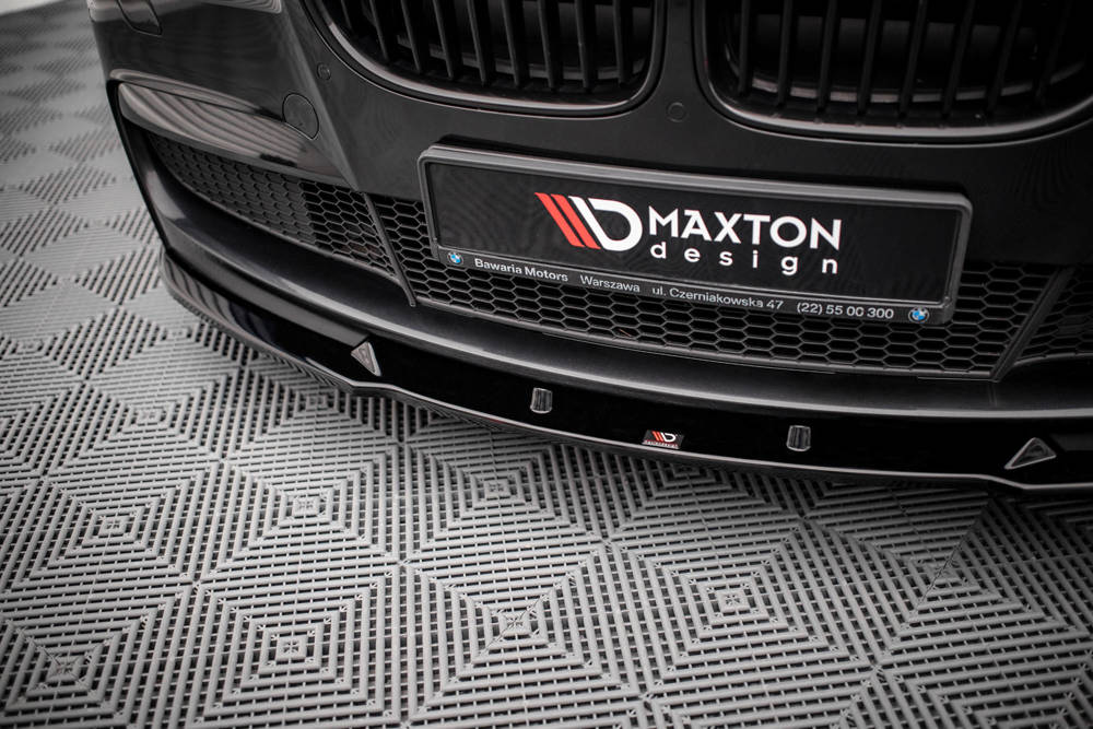 Voorspoiler V.2 BMW 7 Serie M-Pakket F01 Maxton Glans Zwart