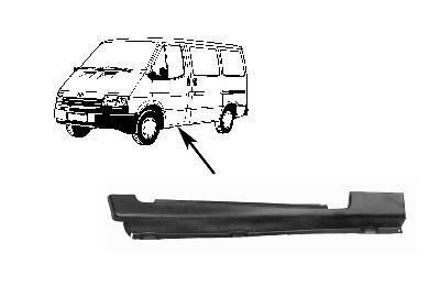 dorpel, lang, rechts, 09/1991-Ford Transit, 1986-1994