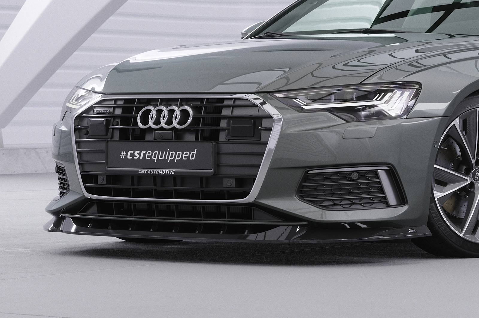 Voorspoiler Audi A6 C8 Glans Zwart van CSR Automotive (2018-2023)