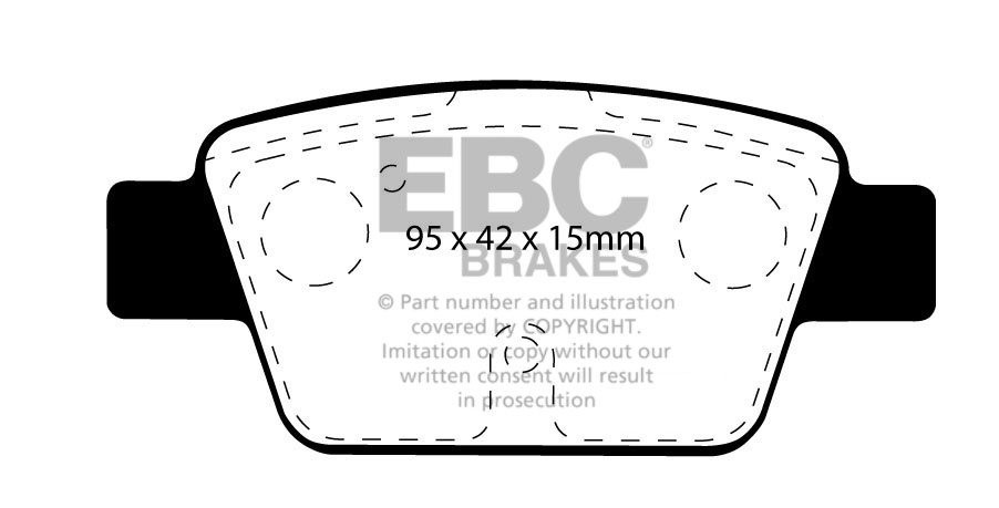 EBC Brakes LANCIA Delta 1.6 TD 2008-2010 Remblokken achterzijde