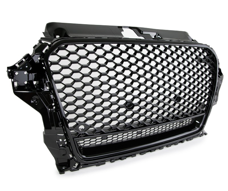 Grill Audi A3 8V RS3 look 2012-2016 Zwart