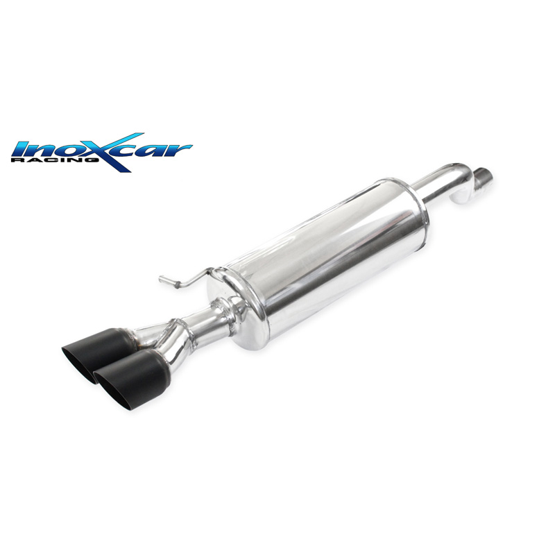 100% RVS Sportuitlaat  Volkswagen Polo (6C) 1.8 GTI 192pk 2015-2018 55mm 2x80mm Ceramic Black