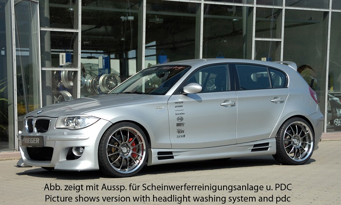 Spoilerzwaard voor Voorbumper BMW E87 Rieger