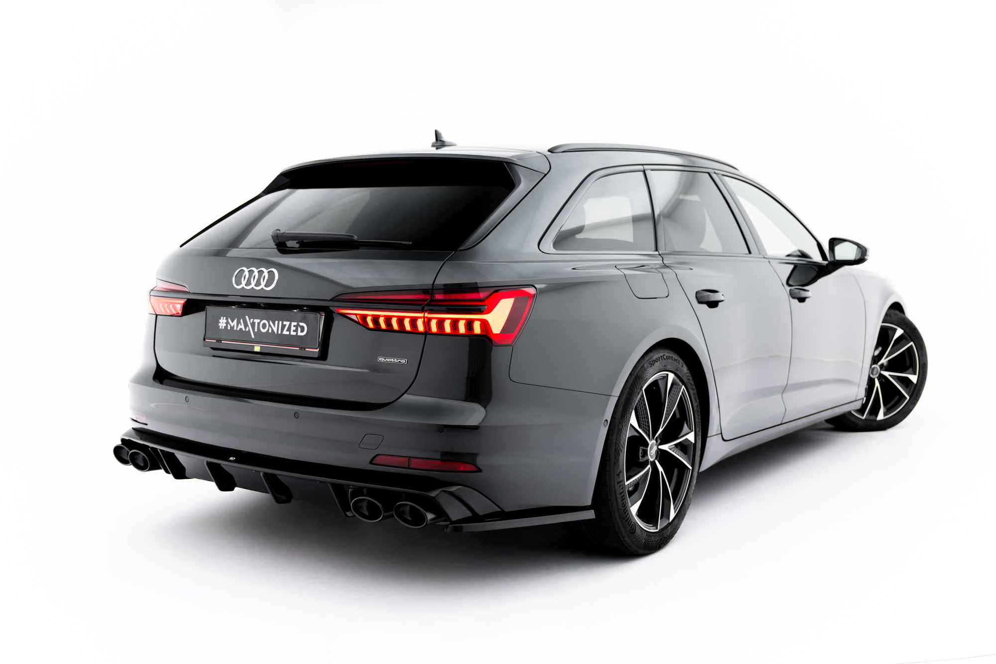 Achterbumper + Imitatie Uitlaateindstukken Audi A6 Sedan / Avant C8 / C8 Facelift