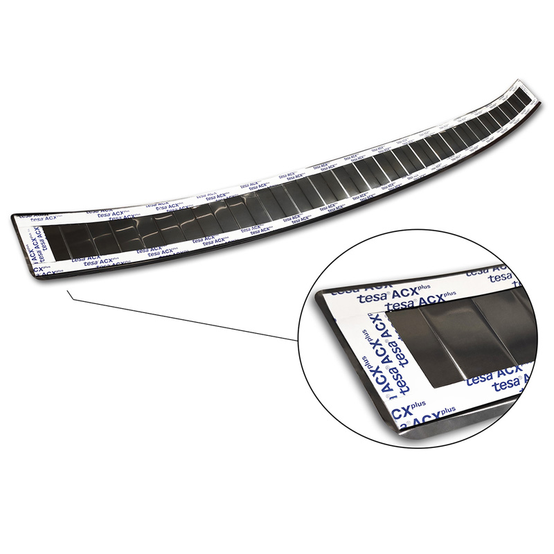 Zwart RVS Achterbumperprotector  Mazda MX-30 2020- - 'Ribs'