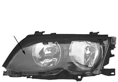 koplamp, Bosch, H7+H7, binnen chrome, incl stelmotortje, rechts