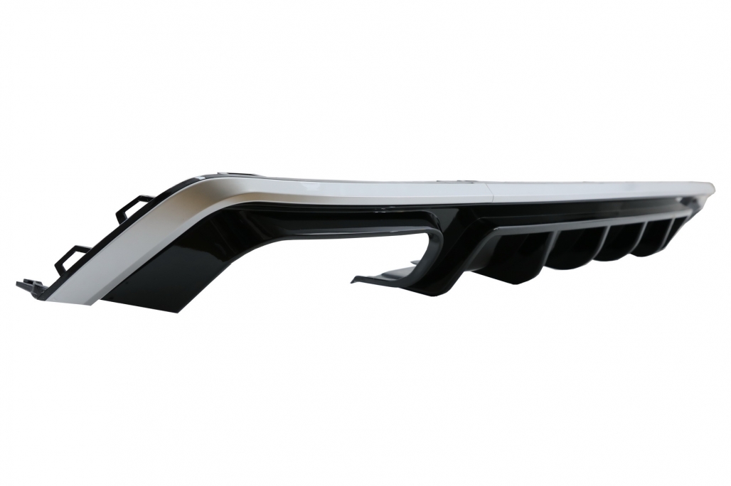 Diffusor Audi A6 S-Line C8 Zilver incl. sierstukken Chroom