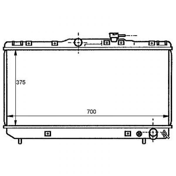 Radiator CARINA E 92-97 375x723 2.0 DIESEL